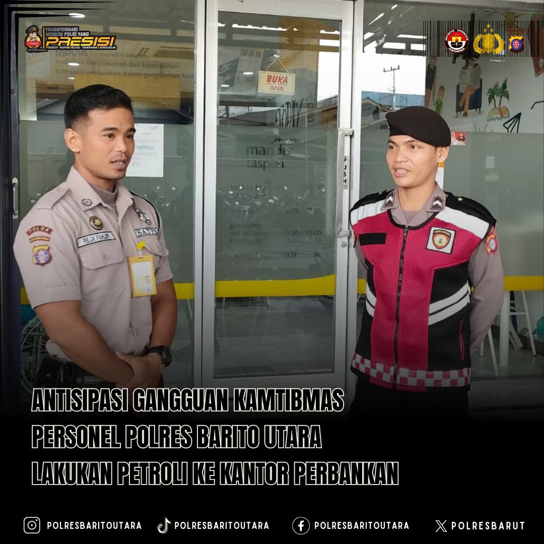humasresbarut's tweet photo. Patoli dialogis personel Polres Barito Utara
@DivHumas_Polri https://t.co/oHr19oeokA