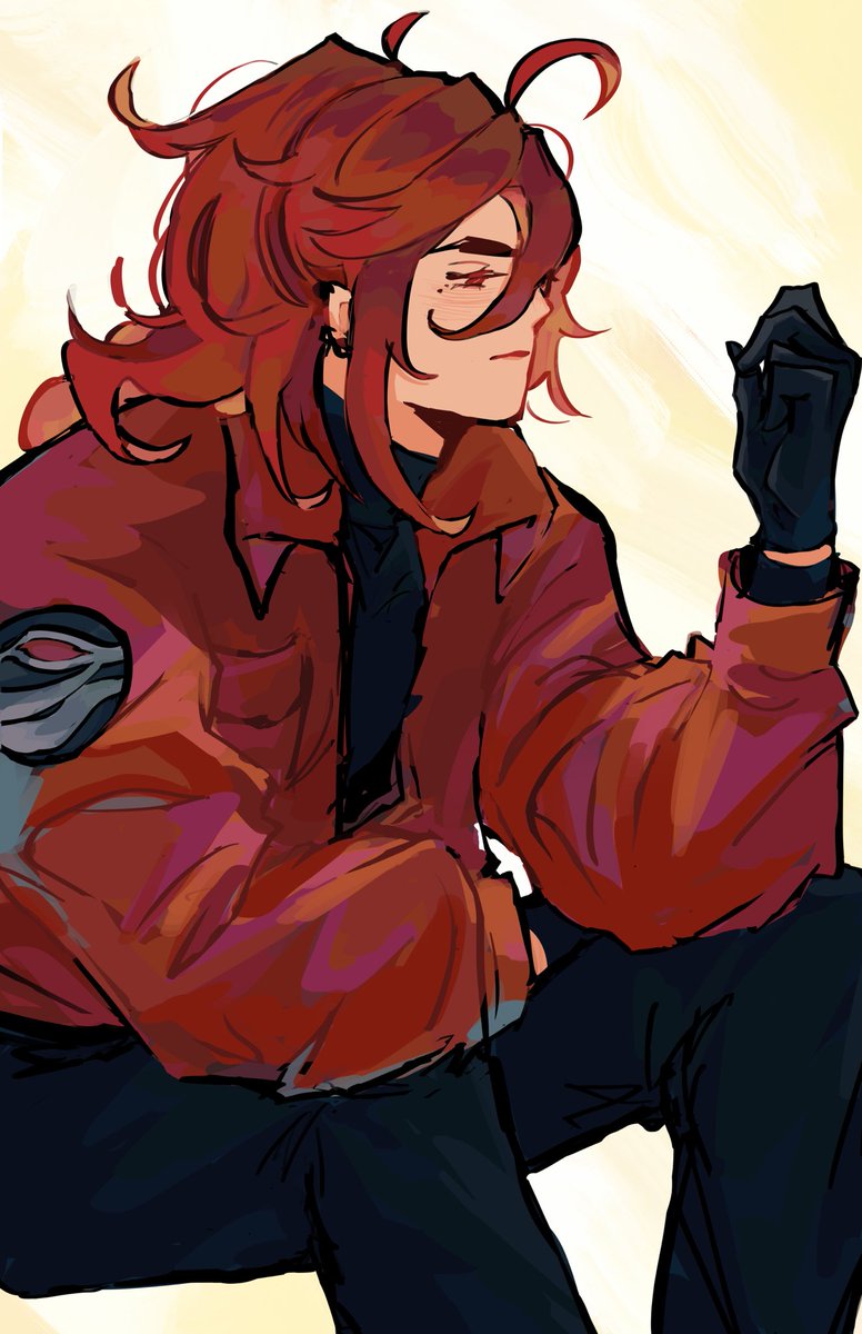 translucentjade's tweet photo. biker diluc ? https://t.co/DwwkurQUHU