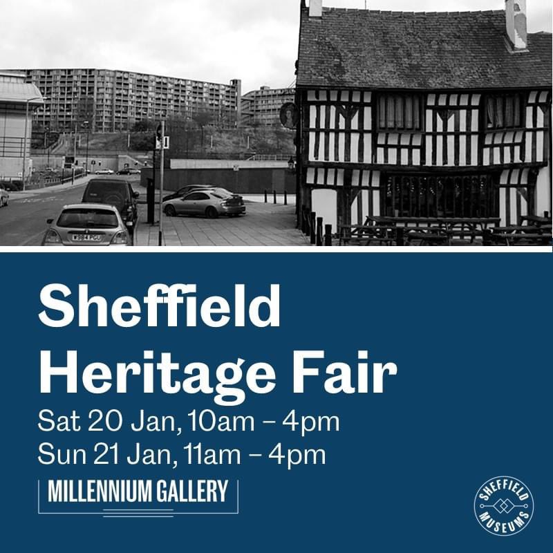 Sheffield Heritage Fair is a fantastic annual event. Find out more about Sheffield’s rich and diverse heritage and meet over 40 local groups who care for and champion our city’s history and heritage. 11am-4pm today at the Millennium Gallery.