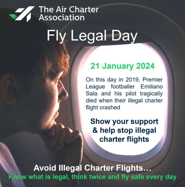 Remember the tragedy. Highlight and stop illegal charters.

#flylegalday #theaca