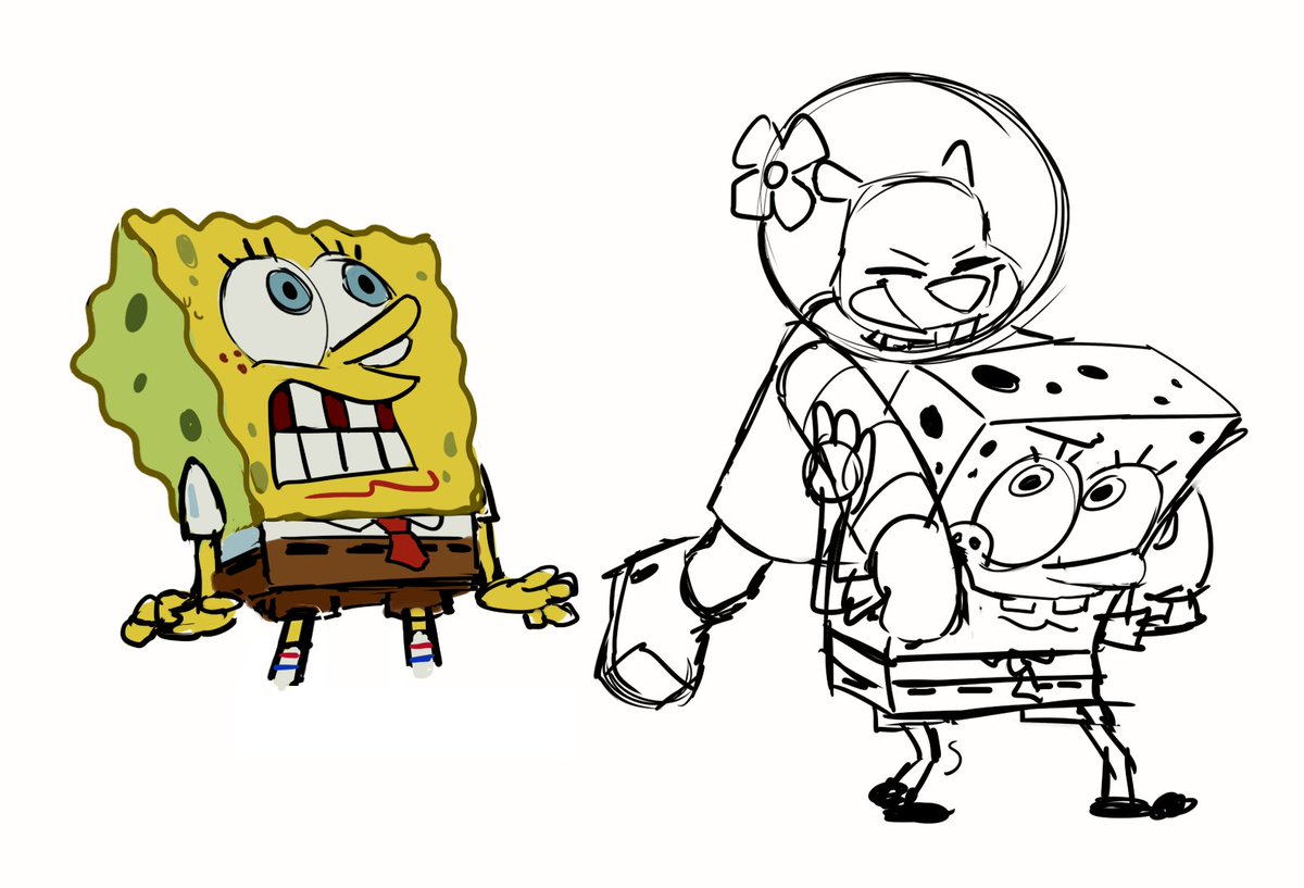 au_nyle's tweet photo. more rando doodles 
#SpongeBob https://t.co/pxQzb88SSl