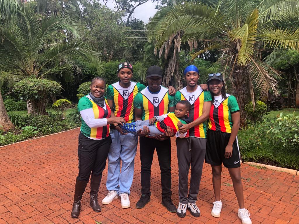 When the right designer gets hold of our flag of riotous colour, something magical happens. These tee-shirts are by Musabvunda, and no, I don't have shares in them! We played a cricket match hosted by our friends the Brickhills, a day of warmth, laughter and VERY bad batting!