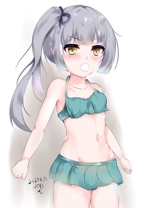 水着の霞ちゃ👙🤱 #艦これ 