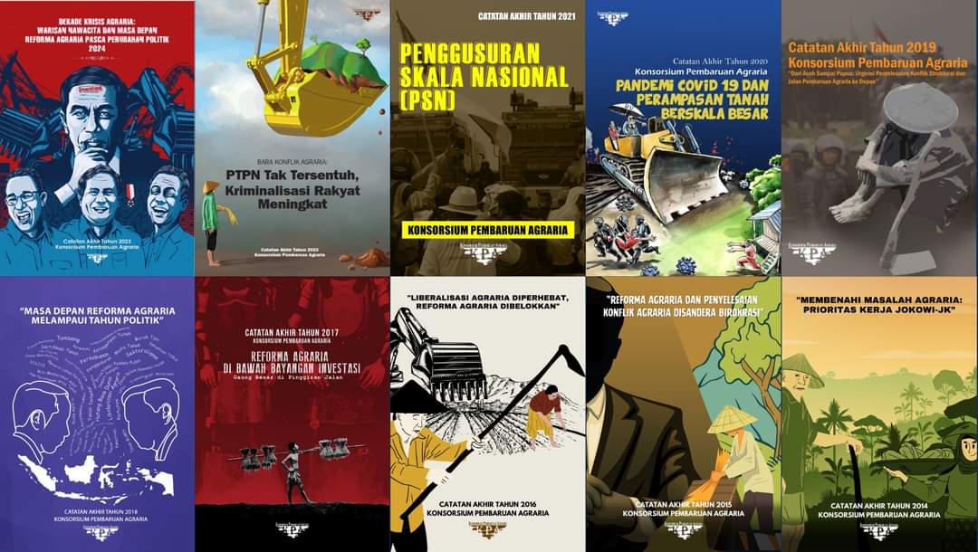 Silahkan unduh kumpulan Catatan Akhir Tahun Konsorsium Pembaruan Agraria melalui tautan di bawah ini. 

Laporan ini berisi catatan, analisis dan rekomendasi atas potret krisis agraria, perjalanan kebijakan agraria serta pelaksanaan reforma agraria dalam satu dekade terakhir.