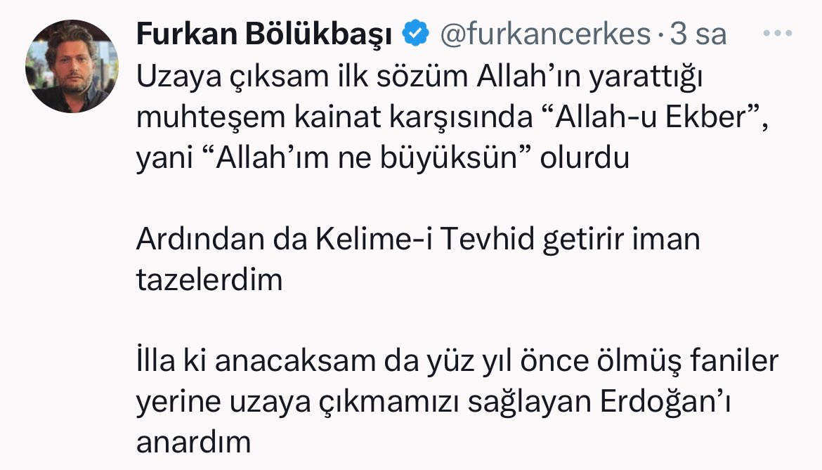Keşke bunu gönderseler ve hiç dönmese aq. Kendisi için küçük, insanlık için büyük bir adım olurdu