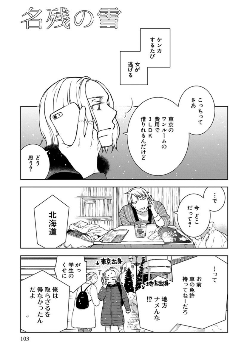 春を待つ人の話
※個人的には甘めだと思ってた短編なのですがあまり甘めと見做されなかった短編

(因みに収録されてる短編集Kindle10%ポイント還元中)https://t.co/Hp0S9LE66C 
