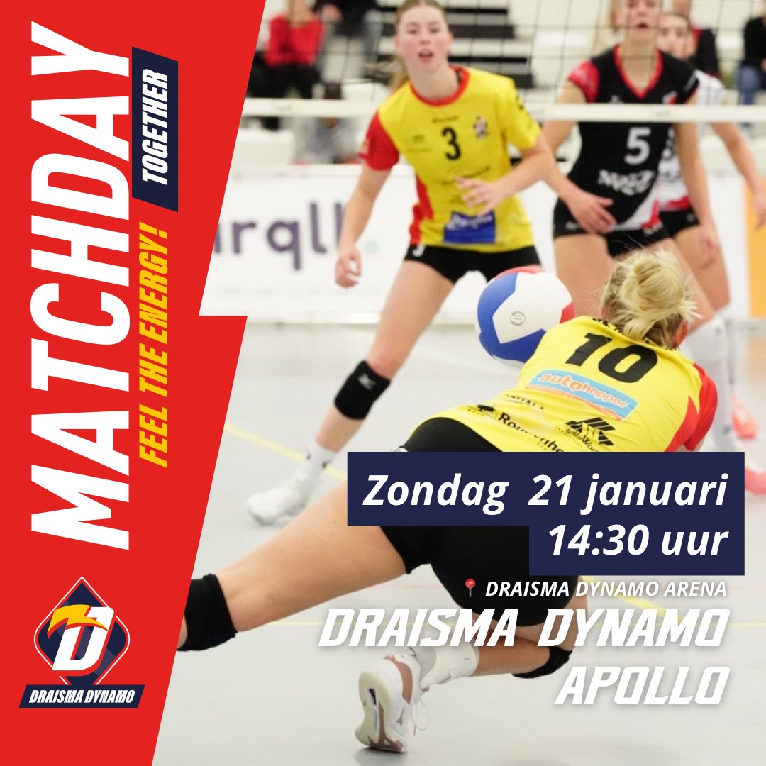 De tweede wedstrijd  van dit weekend 💪. 

Vanmiddag  spelen we om 14:30 uur tegen <a href="/apollo8borne/">Apollo 8</a> . Zien wij jullie vanmiddag  in onze mooie Arena ? Helemaal top 👊

 #eredivisievolleybal #volleybal #nevobo