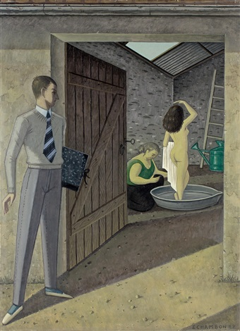 Émile François Chambon (10 January 1905 – 28 October 1993) Le bain du samedi David et Bethsabée