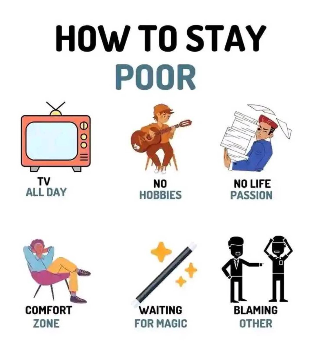 Recipe to stay poor 👇