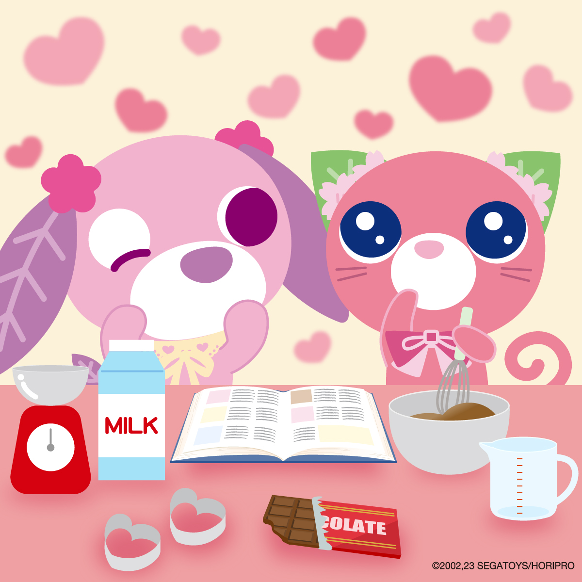 ハナ?とサクラ?は、#バレンタイン に向けてチョコ作り中? 一体誰に 