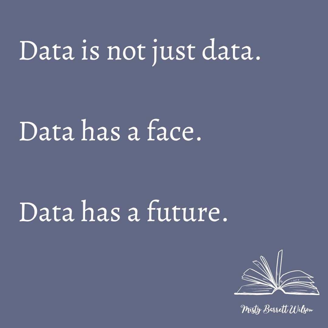 This one is always worthy of a repost. 💙 Data informed decision making is crucial because those numbers represent faces. Those faces have a future. Every face deserves a literate future.