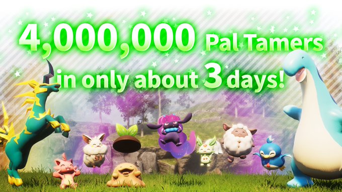 Palworld supera los 4 millones de juegos vendidos en solo 3 días