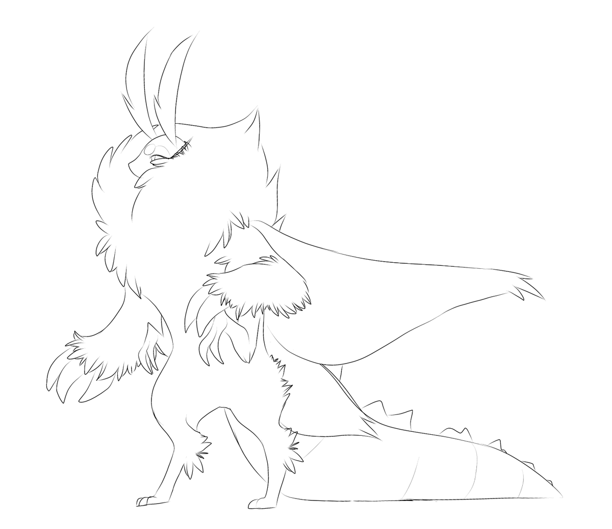 InsomniaSpectre's tweet photo. GOD.
I've had this lineart for almost a year and still have no ideas for how to design color-wise. https://t.co/RyS3UrvQkv