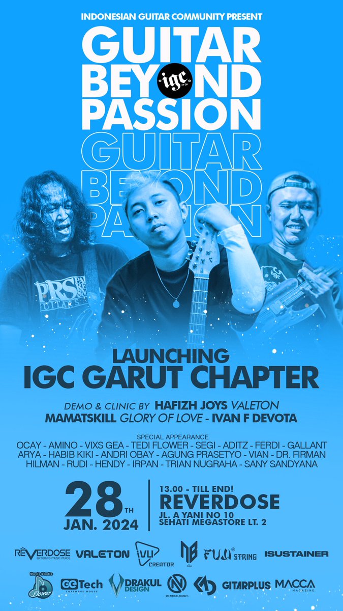 Be There!
#guitarbeyondpassion #indonesianguitarcommunity