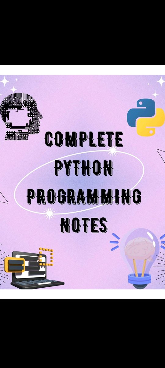SachinKumar_76's tweet image. Complete Python Programing Notes 📚

Get Absolutely Free 🤩🔥

Simply 👇
1 . Follow [So I Can Dm You]
2.  comment [Python]
3. Repost

#SQL #DataScience #course