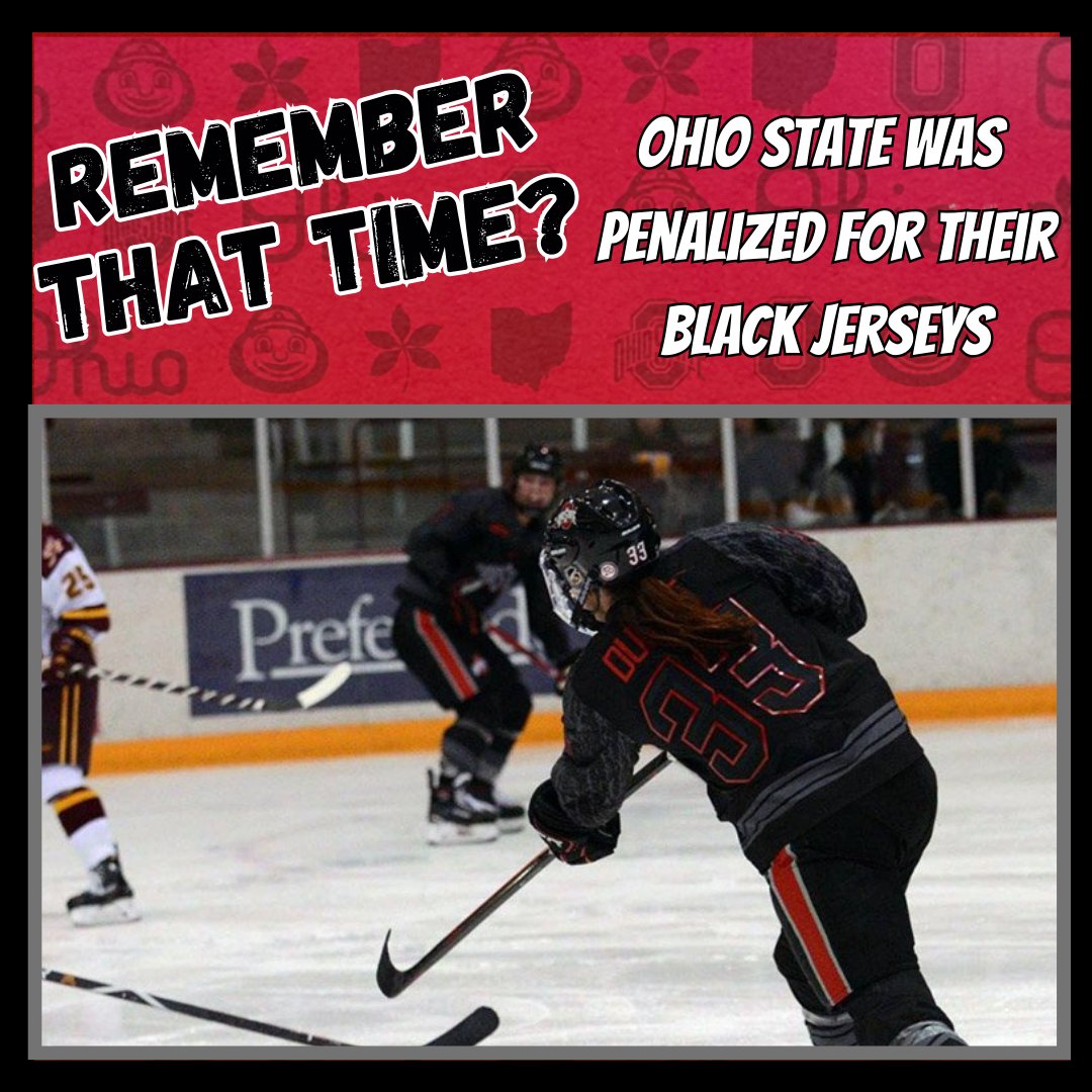 CellyClub's tweet photo. With The Buckeyes wearing their black jerseys yesterday in the 1-0 win over UMD, we thought we’d share a story about the birth of the black jersey. Read to the end because Coach Muzerall’s comments are nothing less than 🔥🔥🔥#gobucks #ohiostatewhky  #blackjerseys #hockeysweaters https://t.co/YidOaEQdVQ