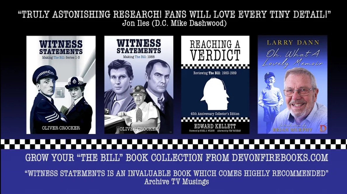 Great to see the buzz about @UKTVPlay streaming #TheBill from the start. I've spent 7 years researching the series, publishing 4 tie-in books with more to come devonfirebooks.com Grateful for shares 🙏 @AndrewLancel @GrahamcoleAct @thelisamaxwell @JonIlesVO @RealScottMaslen