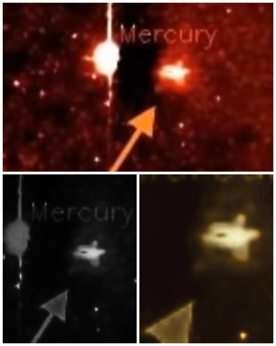 UFO13001's tweet photo. #ufo #ufotwitter #uap #uaptwitter #UFOSightings #ufology #news
 #uapx  #ufotwitters #uaptwitters
#ufos #UAPs #ufoX Closeup image... Alien mothership near Mercury caught by Nasa in 2011 https://t.co/QZUTBfO2Uh