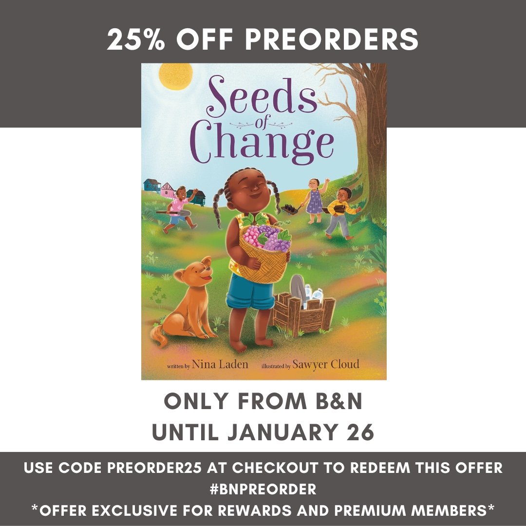 Happy Sunday guys ! Barnes & Noble is running their 25% off preorder sale again from January 24th to 26th. If you haven't pre-ordered our book Seeds Of Change yet, it's maybe the perfect occasion ! 😁 Link: barnesandnoble.com/w/seeds-of-cha… #BNPreorder #BookTwitter #childrensbook
