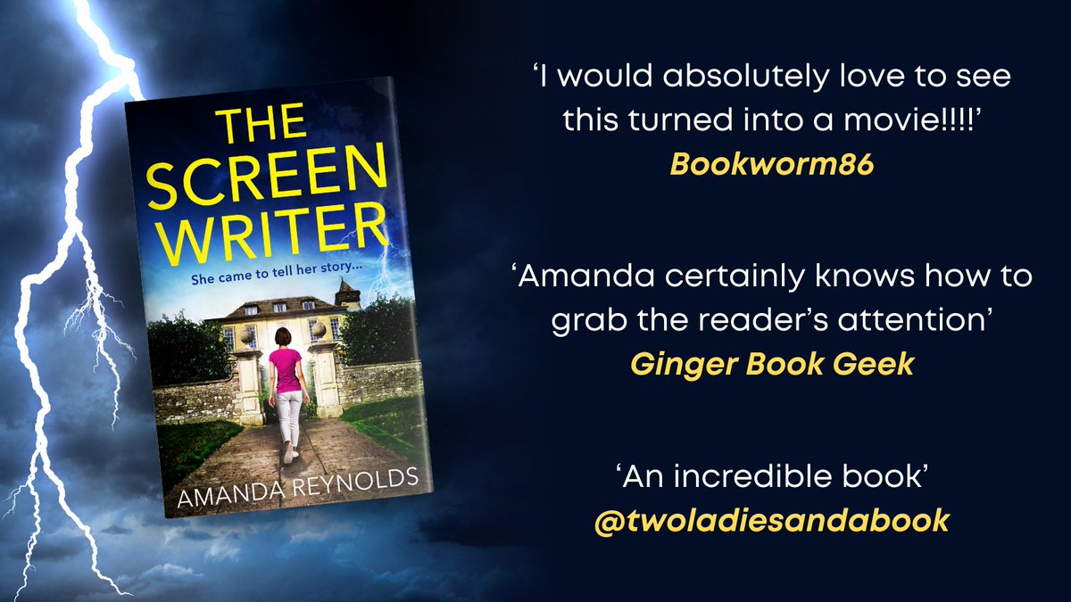 BoldwoodBooks's tweet photo. Thank you to twoladiesandabook, @Ginger_bookgeek and @kcmw86 for their recent reviews on #TheScreenwriter by @amandareynoldsj #blogtour.
Buy now β‘οΈ https://t.co/HHh0zXA6Ih https://t.co/vMUFCzkvfZ