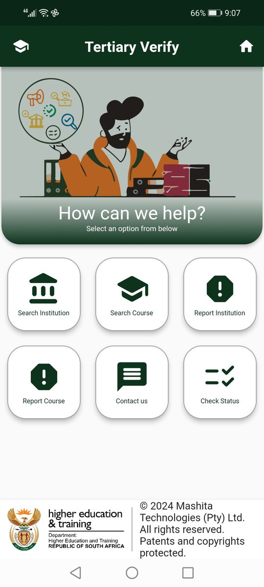 Ms_T_Sexy's tweet photo. Beware of bogus colleges. 
Before you enroll at any college make sure it is registered.
Download Tertiary Verify App to know immediately if the college is registered or operating illegally. 

OR Tambo Pretoria
 
#TertiaryVerifyApp https://t.co/GeItbd8gXP