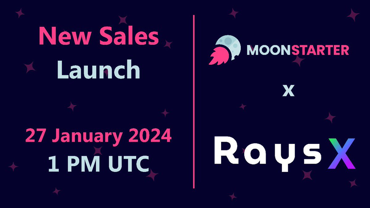 moonstarter_off's tweet photo. Dear Community,

We are happy to announce that @Ray__sX has selected MoonStarter as one of their launchpads for their Seed and Public Round Sales. 🔥

For this sale we will have 2 separate pools:

- The Seed round has the best price per token in the entire tokenomics but doesn't have any refund/protection feature.

- The Public sale round, instead, is our first 🎉 24 Hours Refundable IDO! 🎉

To read more about this new amazing feature
👉🏻 https://t.co/heiCRQya9C👈🏻

To be whitelisted, for both pools:

1️⃣ Fill out and send the Google Form: https://t.co/vxzKTUvSMR

2️⃣ Be sure to have your KYC Approved: https://t.co/lGIX8Co0Ev

Full medium article about the sales https://t.co/6koHWOfQqA

The #MoonStarter Team