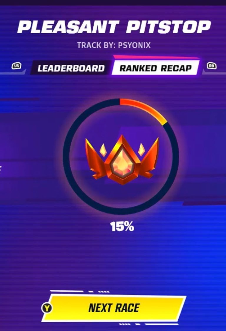 TonyStonesGames's tweet photo. One step closer to Unreal rank in #Fortnite #RocketRacing absolutely destroying the tracks today on stream https://t.co/PcIIXuCqIa