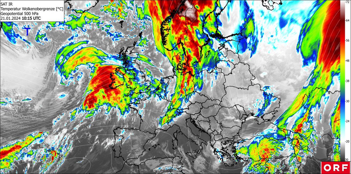 Wetterumschwung von links: