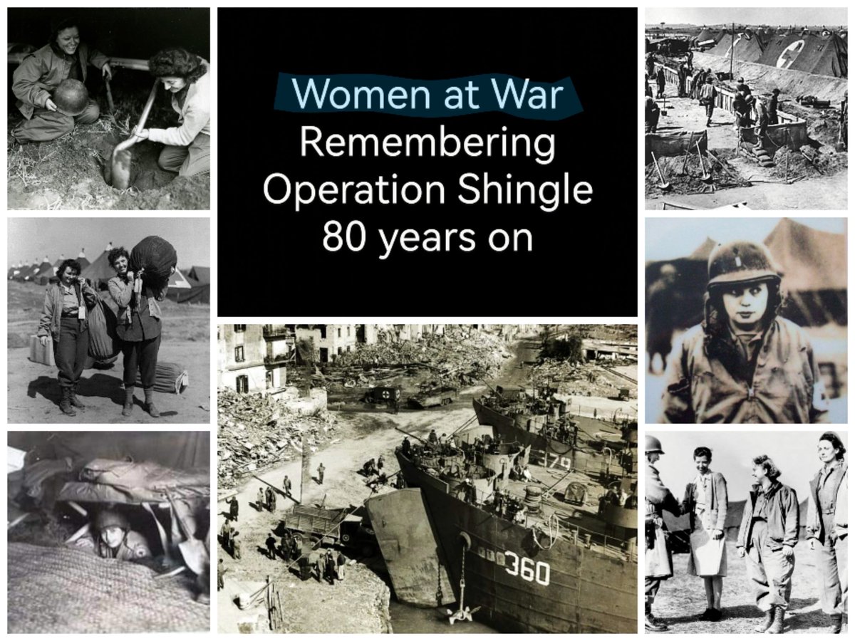 WomenAtWar2's tweet photo. This weekend sees the #80thanniversary of #OperationShingle, the Allied amphibious invasion of #Italy at #Anzio & #Nettuno from 22nd Jan 1944. Women of many nationalities served & became casualties. I'll sum up in 4 photos in the next post
#operationshingle80
#womenshistory #WW2 https://t.co/QNI3GbaZQq