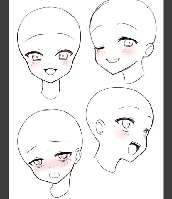 スランプ入ってここ1週間絵を全く描けなくって顔の練習をしだす… 