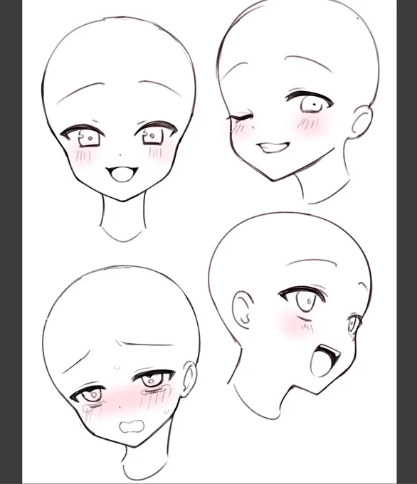 スランプ入ってここ1週間絵を全く描けなくって顔の練習をしだす…