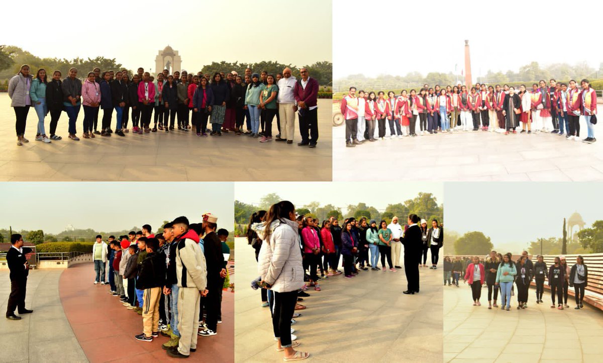 salute2soldier's tweet photo. In the wake of #Republic Day Celebrations, cadets from 25 Friendly Foreign countries, participating in #YouthExchangeProgram, & students participating in National School Band Competition visited #NationalWarMemorial as a part of #motivational tour. https://t.co/OpCqSdhEmi
