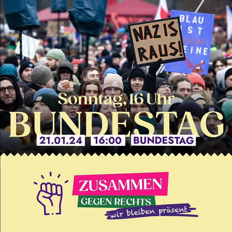 VQuaschning's tweet photo. Am Samstag waren über 300.000 Menschen gegen Rassismus, Hass und Rechtsextremismus auf der Straße. Heute geht es in vielen Städten weiter.
Wir sehen uns um 16 Uhr in Berlin.
#DeutschlandStehtAuf
🇩🇪🇪🇺🇺🇳🏳️‍🌈 https://t.co/CS7bQkW5ew