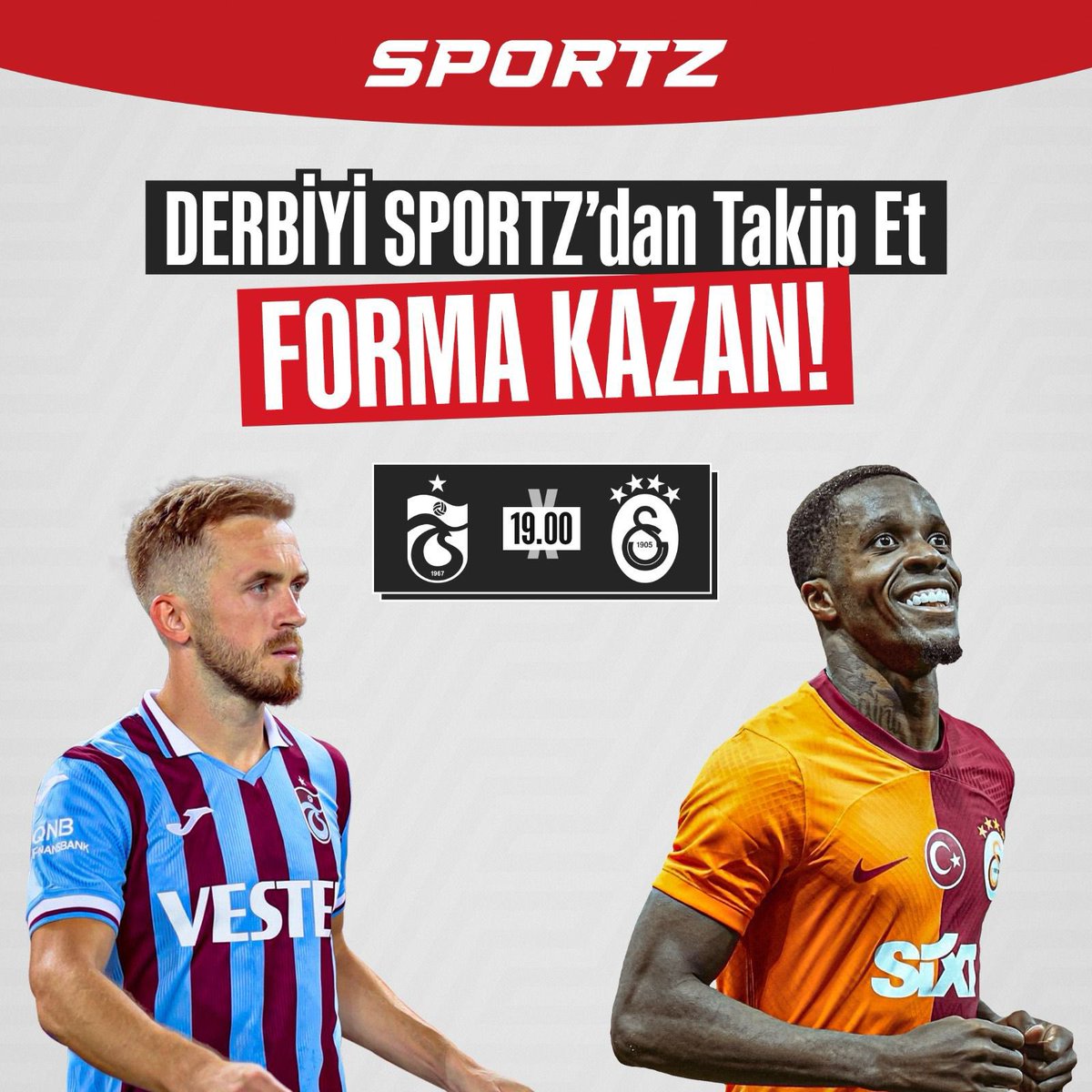 🔥 SPORTZ’dan 3 kişiye tuttuğu takımın forması HEDİYE! 💥 SPORTZ’u İndir ⚽️ Trabzonspor - Galatasaray 📊 Maç anketini Oyla 🎁 Maç sonucunu DOĞRU tahmin eden 3 kişiye tuttuğu takımın forması HEDİYE! Hemen SPORTZ İndir👇 onelink.to/sportz