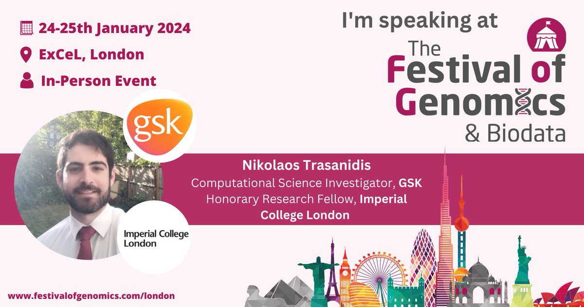 📢 Speaking Announcement 📢

Excited to share that I'll be presenting at the Festival of Genomics & Biodata in London ExCeL (lnkd.in/eBY2eDBU) this week. 

#GSK #ImperialCollegeLondon #FoG2024 #multiomics 

Here's where you can catch me: