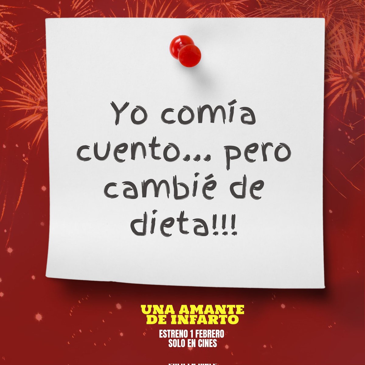 ¡Amiga date cuenta... no comas cuento!

“UNA AMANTE DE INFARTO" 

No te la pierdas a partir de este 1 de febrero, solo en cines.    

#cine #cinecolombiano #estreno #películacolombiana #takeoneproducciones