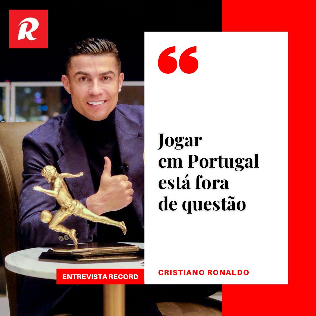 Em entrevista exclusiva a Record, @Cristiano deixou bem claro que o seu futuro não passará por Portugal. Leia tudo aqui: tinyurl.com/y44hx36v