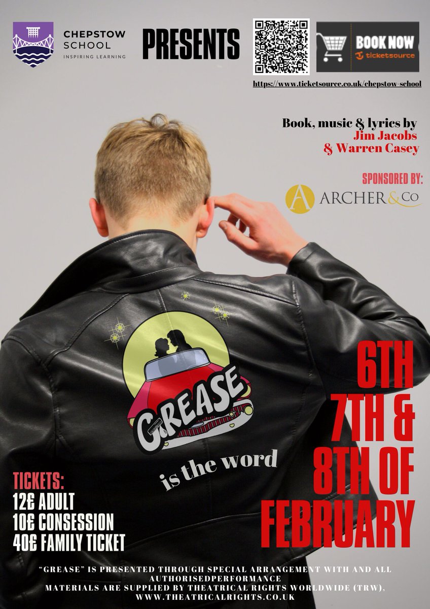 chepstowschool's tweet photo. The rehearsals are ramping up for this year’s school production of GREASE ( 6-8 February).  Students and staff have been working tirelessly to put on another fantastic show. 

Buy your tickets online as it is guaranteed to sell out! 

https://t.co/1fj3n0bSNp https://t.co/CxDJhgW2Gy