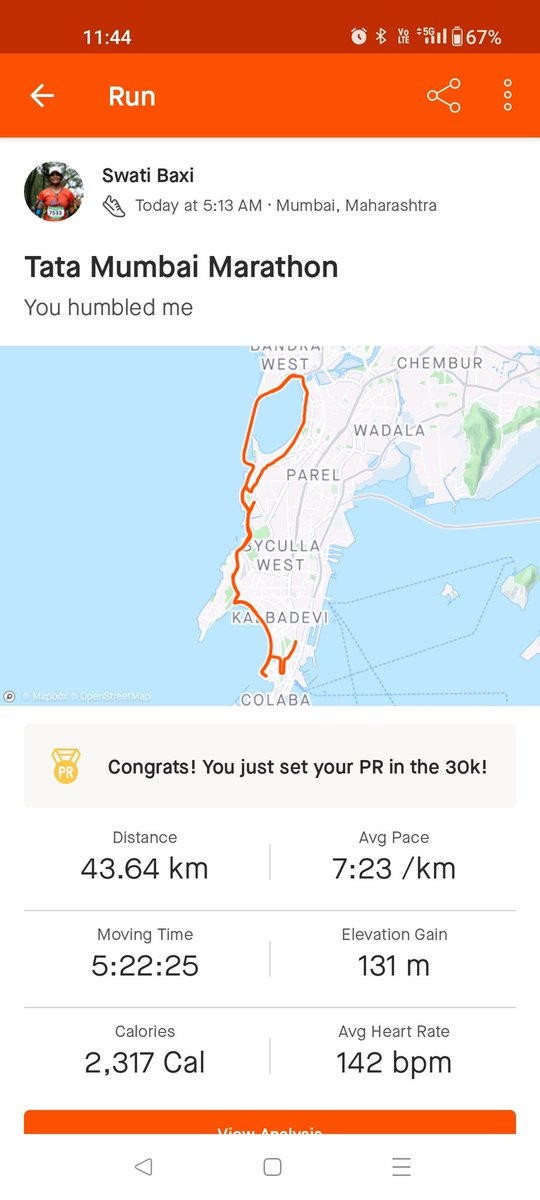 Socha kuch daring karu. Hence, a successful completion of the beast Tata Mumbai Marathon 2024 today. Yes! I am a marathoner now. 😂🤩