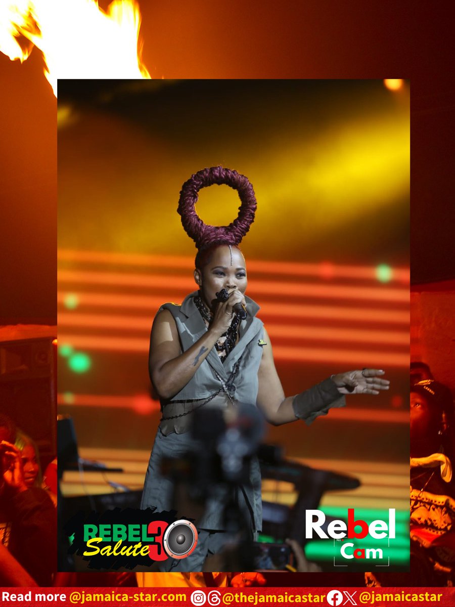 jamaicastar's tweet photo. #Rebel30: Not only did Queen Ifrica showcase her lyrical abilities, but she also dazzled fans with her acute fashion sense. For tonightโs staging of Rebel Salute, she debuted a new hairstyle named โThe Portalโ.
๐ธ: Nathaniel Stewart
#StarLive #StarEnt #RebelSalute https://t.co/jVNuT7z0Zk