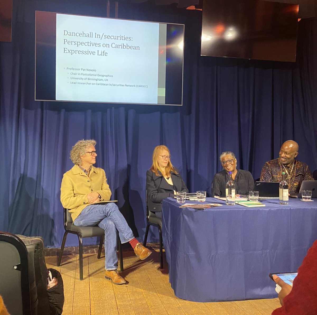 Frida Timan (@fridatiman) on Twitter photo Grateful to have gotten to hear @patnoxolo and 'H' Patten discuss dancehall and their new edited (along with <a href="/SonjahStanley/">Culture Professor</a>) book "Dancehall In/Securities" this Thursday at <a href="/_ISRF/">ISRF</a>. 
Can't wait to read the book!
routledge.com/Dancehall-InSe… Grateful to have gotten to hear @patnoxolo and 'H' Patten discuss dancehall and their new edited (along with <a href="/SonjahStanley/">Culture Professor</a>) book "Dancehall In/Securities" this Thursday at <a href="/_ISRF/">ISRF</a>. 
Can't wait to read the book!
routledge.com/Dancehall-InSe…