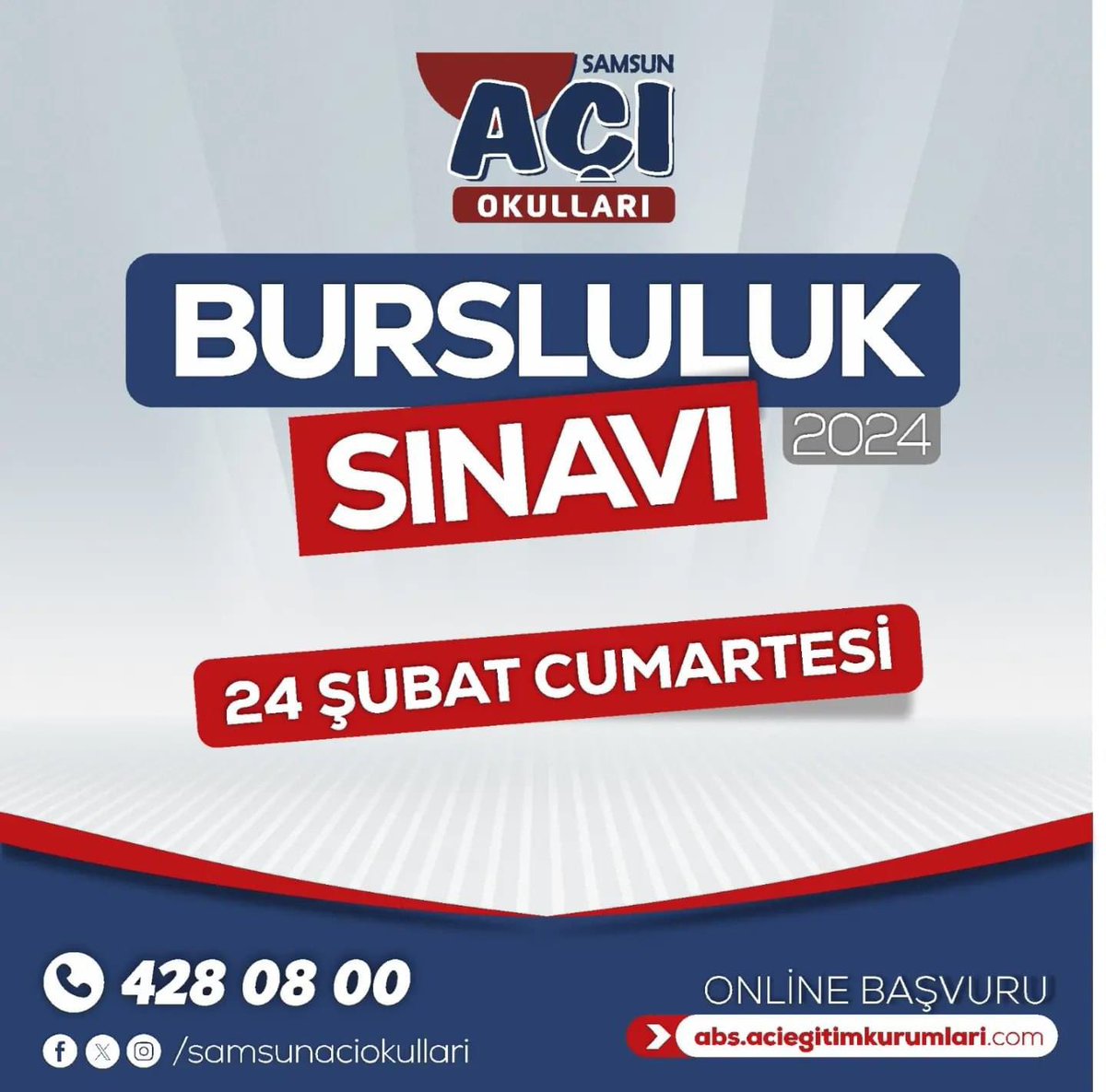 Yüksek standartlarda eğitim almak, hayata hazırlanmak ve sınavlara hazırlıkta kaliteyi yakalamak senin de hakkın.

Geleceğe doğru Açı'dan bakmak için 4.,5.,6.,7. ve 8. sınıfta okuyan öğrenciler!

Bursluluk sınavımıza kaydol, bizimle tanış.

abs.aciegitimkurumlari.com