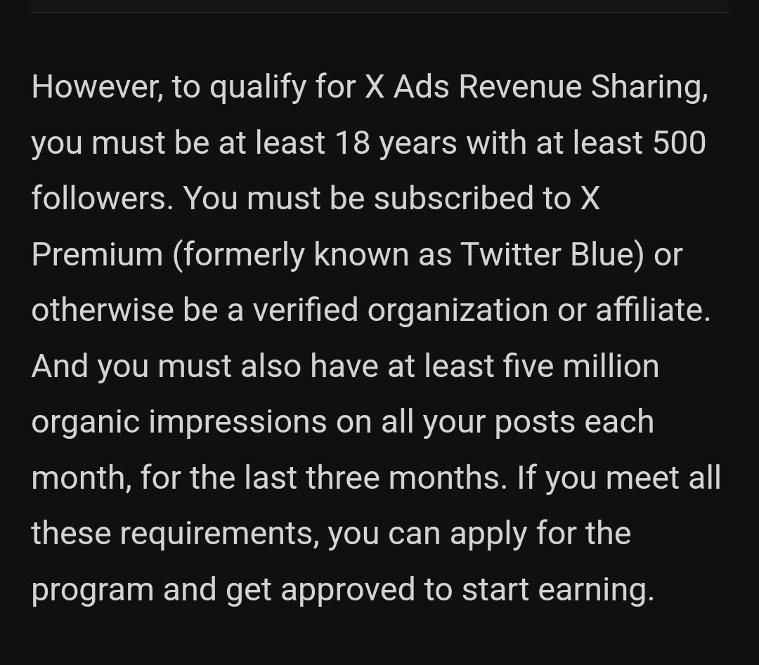 Code_inmy_bones's tweet image. How to earn on x.
Just ✅ the requirements so you too will know✅
You need money to make money ✅
#Gistlover
All techies follow me and I will follow back