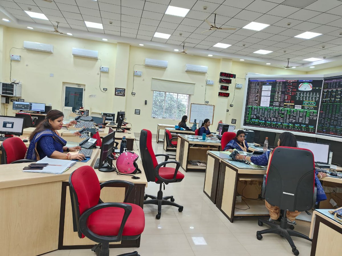 OdishaSldc's tweet photo. Only female executives managed the grid operation, SCADA/IT support, Gridco RTM Trading desk on 19 Jan 'A' shift at SLDC Odisha. All necessary coordination with ERLDC, Power Grid, real time &amp; day ahead scheduling is carried out by this team. https://t.co/Ri3GIyWzxI