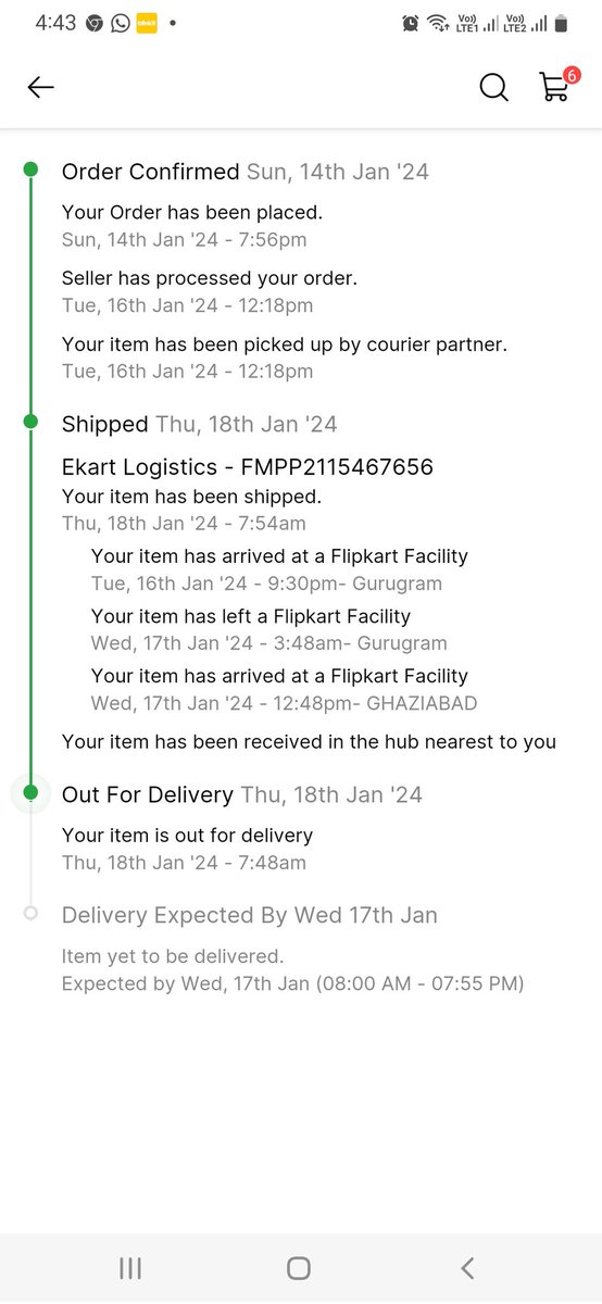 CHOUDHARYSUDHAK's tweet photo. #Flipkart Waiting for delivery of product after 5 days of scheduled delivery date &amp; handicap system of Flipkart is not able to delivery of product till now. Everyday getting a call that I have highlighted your concern &amp; give me another 24 hour. Consumer Forum take action for it. https://t.co/kvTVfq77WK