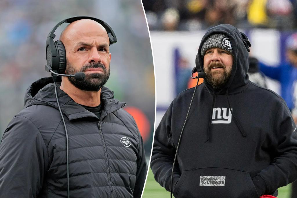 Robert Saleh, Brian Daboll face harsher scrutiny as Jets, Giants pass on elite coaches pool trib.al/36g296n