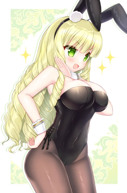 Skeb納品しました!バニーガール衣装がすごく似合うお嬢様です描かせていただきありがとうございました!#Skeb #Commission 
