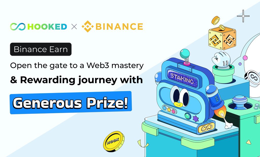 #HookedonEvent #Hookedfrens

With @binance ETH Staking and HOOKED 2.0, It's not just staking; it's a Web3 mastery journey to incredible prizes & boundless possibilities in the ever-evolving Web3 landscape!
@HookProtocol 
📢 Follow us for real-time updates and more.
