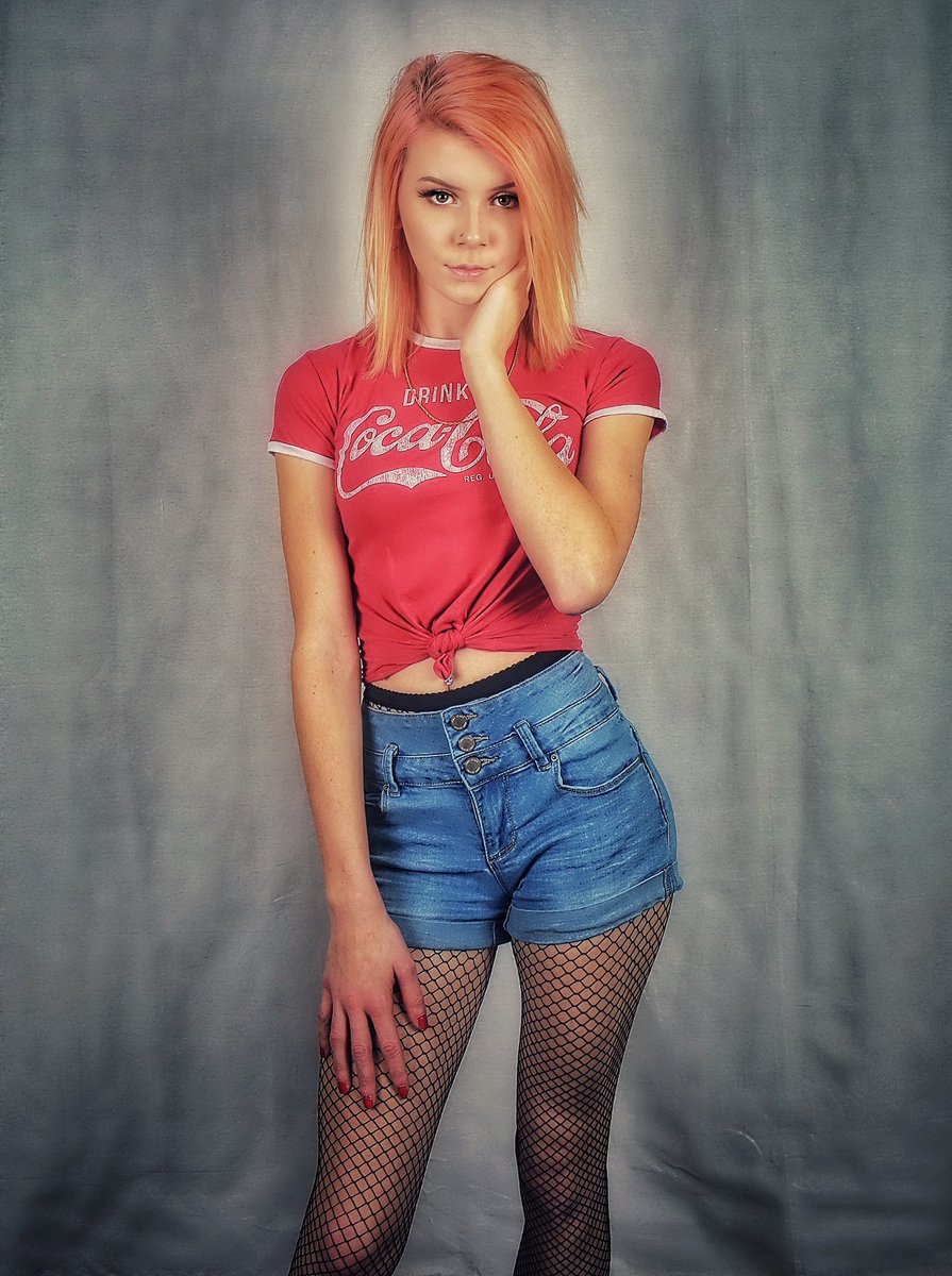 Pulled this out of the archives and did a re edit. Angel wearing a vintage Coca Cola shirt  #photography #photoshoot #beautiful #modeling #redhead #vintageshirt