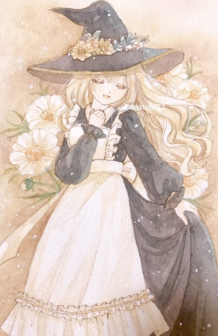 白い花と思い出#透明水彩 #アナログ絵 #oc 